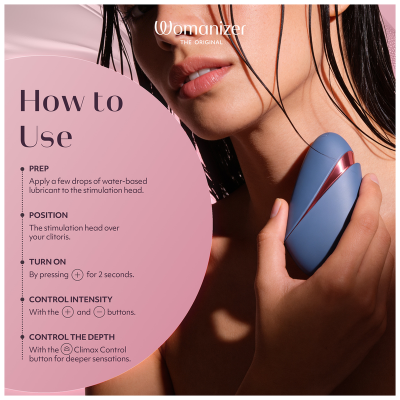 WOMANIZER NEXT LIBERTY ESTIMULADOR DE CLITORIS 3D PLEASURE AIR AZUL ROJO