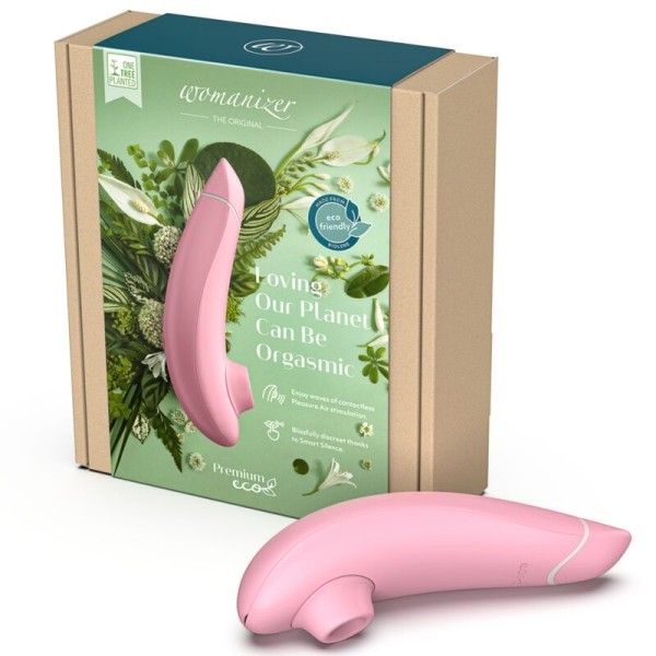 WOMANIZER PREMIUM ECO ESTIMULADOR DE CLITORIS POR SUCCION 12 NIVELES ROSA