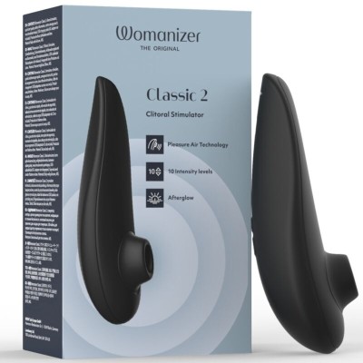 WOMANIZER CLASSIC 2 ESTIMULADOR DE CLITORIS POR SUCCION 10 NIVELES NEGRO