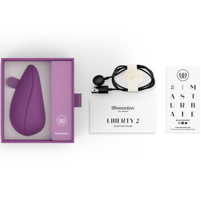 WOMANIZER LIBERTY 2 ESTIMULADOR DE CLITORIS POR SUCCION 8 NIVELES MORADO