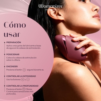 WOMANIZER NEXT ESTIMULADOR DE CLITORIS POR SUCCION 14 NIVELES BURDEOS
