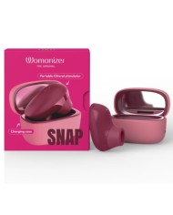 WOMANIZER SNAP ESTIMULADOR DE CLITORIS POR SUCCION 6 NIVELES BURDEOS