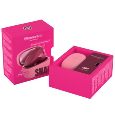 WOMANIZER SNAP ESTIMULADOR DE CLITORIS POR SUCCION 6 NIVELES BURDEOS