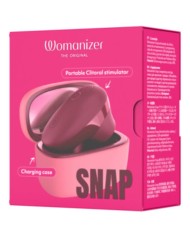 WOMANIZER SNAP ESTIMULADOR DE CLITORIS POR SUCCION 6 NIVELES BURDEOS