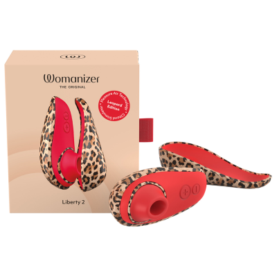 WOMANIZER LIBERTY 2 ESTIMULADOR DE CLITORIS POR SUCCION 8 NIVELES ESTAMPADO DE LEOPARDO