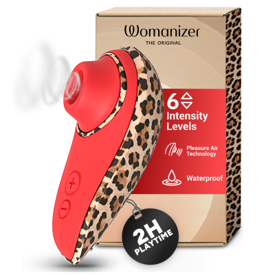 WOMANIZER LIBERTY 2 ESTIMULADOR DE CLITORIS POR SUCCION 8 NIVELES ESTAMPADO DE LEOPARDO