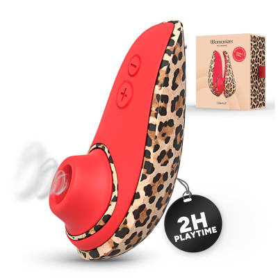 WOMANIZER LIBERTY 2 ESTIMULADOR DE CLITORIS POR SUCCION 8 NIVELES ESTAMPADO DE LEOPARDO