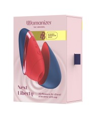 WOMANIZER NEXT LIBERTY ESTIMULADOR DE CLITORIS 3D PLEASURE AIR AZUL ROJO