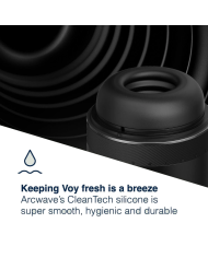 ARCWAVE VOY MASTURBADOR MASCULINO MANUAL CON 8 AJUSTES DE PRESION NEGRO INCLUYE LUBRICANTE 10 ML