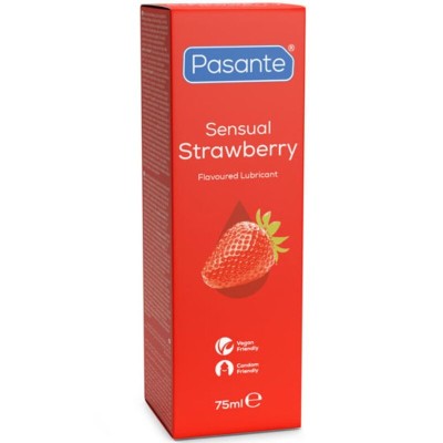PASANTE SENSUAL STRAWBERRY LUBRICANTE INTIMO BASE AGUA SABOR FRESA 75 ML