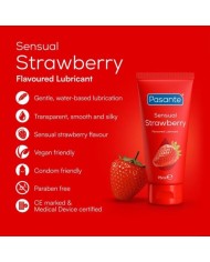 PASANTE SENSUAL STRAWBERRY LUBRICANTE INTIMO BASE AGUA SABOR FRESA 75 ML