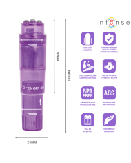 INTENSE KURT MINI MASAJEADOR CON 4 CABEZALES INTERCAMBIABLES LILA