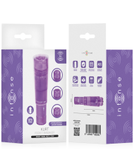INTENSE KURT MINI MASAJEADOR CON 4 CABEZALES INTERCAMBIABLES LILA
