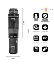 INTENSE KURT MINI MASAJEADOR CON 4 CABEZALES INTERCAMBIABLES NEGRO