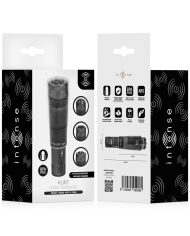INTENSE KURT MINI MASAJEADOR CON 4 CABEZALES INTERCAMBIABLES NEGRO