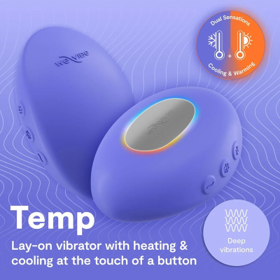WE VIBE TEMP VIBRADOR CON FUNCION DE CALOR Y FRIO AZUL LAVANDA