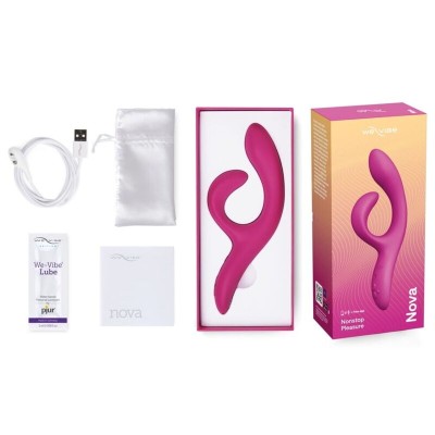 WE VIBE NOVA 2 VIBRADOR RABBIT FLEXIBLE CON 10 MODOS DE VIBRACION Y CONTROL POR APP MORADO