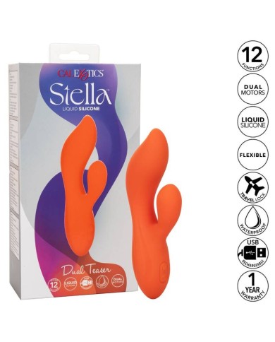 CALEXOTICS STELLA DUAL TEASER NARANJA CALEXOTICS STELLA DUAL TEASER NARANJA