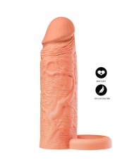 HIDDEN DESIRE INFERNO FUNDA EXTENSORA DE SILICONA LIQUIDA CON ANILLO 18 CM O 45 CM COLOR PIEL