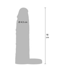 HIDDEN DESIRE INFERNO FUNDA EXTENSORA DE SILICONA LIQUIDA CON ANILLO 18 CM O 45 CM COLOR PIEL