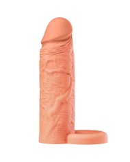 HIDDEN DESIRE INFERNO FUNDA EXTENSORA DE SILICONA LIQUIDA CON ANILLO 18 CM O 45 CM COLOR PIEL