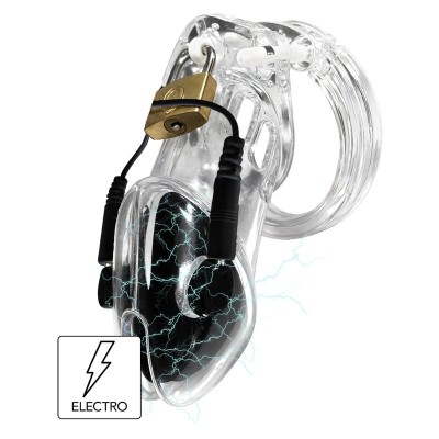 HIDDEN DESIRE EXTREME PENIS GEAR JAULA DE CASTIDAD CON ELECTROESTIMULACION Y CONTROL REMOTO TRANSPARENTE