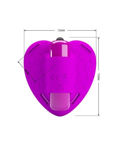 PRETTY LOVE MASAJEADOR DE CLITORIS HEARTBEAT 10 MODOS DE VIBRACION MORADO