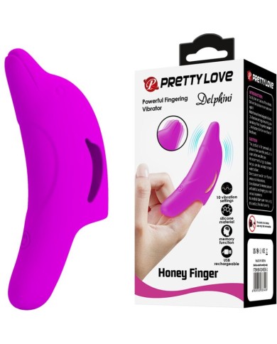 PRETTY LOVE DELPHINI PODEROSO ESTIMULADOR DE DEDO MORADO PRETTY LOVE DELPHINI PODEROSO ESTIMULADOR DE DEDO MORADO