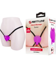 PRETTY LOVE MASAJEADOR DE CLITORIS HEARTBEAT 10 MODOS DE VIBRACION MORADO