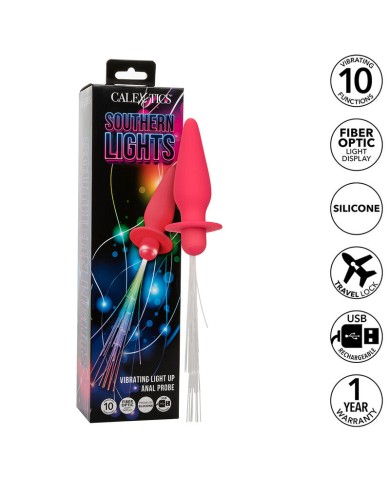 CALEXOTICS SOUTHERN LIGHTS LIGHT UP PLUG ANAL CON LUCES 10 VIBRACIONES SILICONA ROSA CALEXOTICS SOUTHERN LIGHTS LIGHT UP PLUG ANAL CON LUCES 10 VIBRACIONES SILICONA ROSA