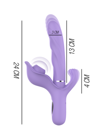 INTENSE BILLIE VIBRADOR MULTIFUNCION RECARGABLE ONDAS ESTIMULADORAS CON PULSADOR MORADO INTENSE BILLIE VIBRADOR MULTIFUNCION RECARGABLE ONDAS ESTIMULADORAS CON PULSADOR MORADO