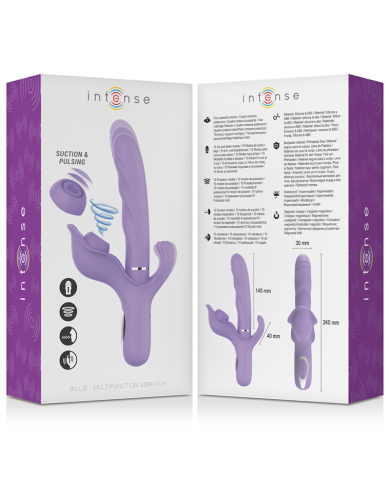 INTENSE BILLIE VIBRADOR MULTIFUNCION RECARGABLE ONDAS ESTIMULADORAS CON PULSADOR MORADO INTENSE BILLIE VIBRADOR MULTIFUNCION RECARGABLE ONDAS ESTIMULADORAS CON PULSADOR MORADO