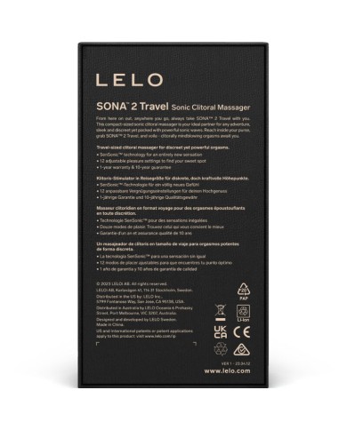 LELO SONA 2 TRAVEL MASAJEADOR SONICO DE CLITORIS MORADO LELO SONA 2 TRAVEL MASAJEADOR SONICO DE CLITORIS MORADO