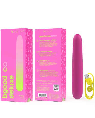 B SWISH BGOOD INFINITE DELUXE VIBRADOR RECARGABLE SILICONA ROSA B SWISH BGOOD INFINITE DELUXE VIBRADOR RECARGABLE SILICONA ROSA