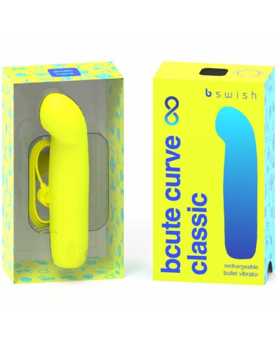 B SWISH BCUTE CURVE INFINITE CLASSIC VIBRADOR RECARGABLE SILICONA AMARILLO B SWISH BCUTE CURVE INFINITE CLASSIC VIBRADOR RECARGABLE SILICONA AMARILLO
