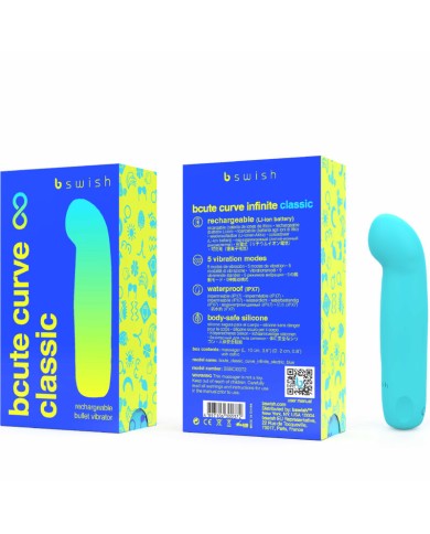 B SWISH BCUTE CURVE INFINITE CLASSIC VIBRADOR RECARGABLE SILICONA AZUL B SWISH BCUTE CURVE INFINITE CLASSIC VIBRADOR RECARGABLE SILICONA AZUL