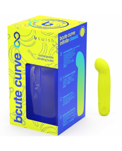B SWISH BCUTE CURVE INFINITE CLASSIC EDICION LIMITADA VIBRADOR RECARGABLE SILICONA AMARILLO B SWISH BCUTE CURVE INFINITE CLASSIC EDICION LIMITADA VIBRADOR RECARGABLE SILICONA AMARILLO