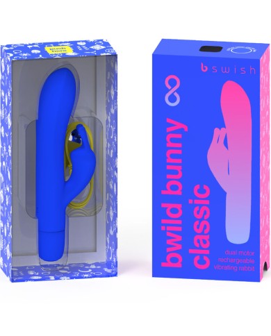 B SWISH BWILD BUNNY INFINITE CLASSIC VIBRADOR RECARGABLE SILICONA AZUL B SWISH BWILD BUNNY INFINITE CLASSIC VIBRADOR RECARGABLE SILICONA AZUL
