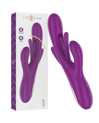 INTENSE APOLO VIBRADOR MULTIFUNCION RECARGABLE 7 VIBRACIONES CON LENGUA OSCILANTE MORADO INTENSE APOLO VIBRADOR MULTIFUNCION RECARGABLE 7 VIBRACIONES CON LENGUA OSCILANTE MORADO
