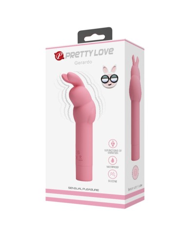 PRETTY LOVE VIBRADOR DE SILICONA CONEJO ROSA GERARDO PRETTY LOVE VIBRADOR DE SILICONA CONEJO ROSA GERARDO