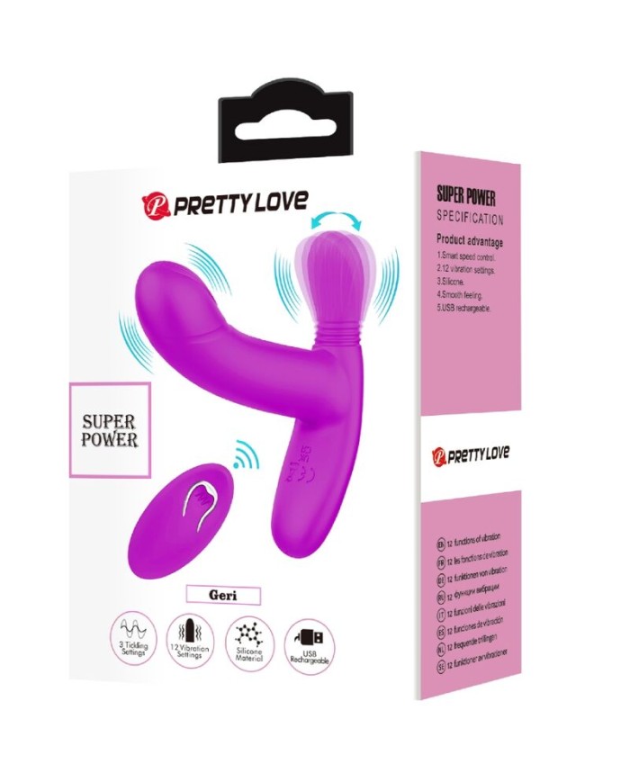 PRETTY LOVE GERI MASAJEADOR CLITORIS CONTROL REMOTO ROSA