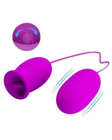 PRETTY LOVE DAISY HUEVO DUAL VIBRADOR RECARGABLE MORADO PRETTY LOVE DAISY HUEVO DUAL VIBRADOR RECARGABLE MORADO