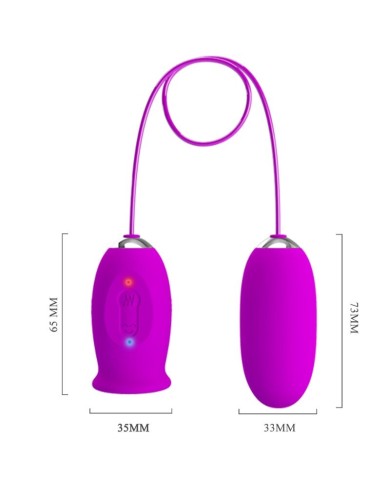 PRETTY LOVE DAISY HUEVO DUAL VIBRADOR RECARGABLE MORADO PRETTY LOVE DAISY HUEVO DUAL VIBRADOR RECARGABLE MORADO