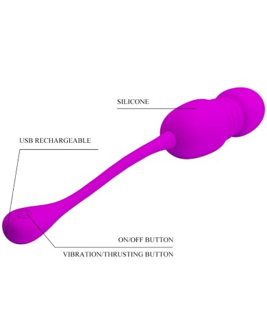 PRETTY LOVE CALLIE HUEVO VIBRADOR RECARGABLE MORADO PRETTY LOVE CALLIE HUEVO VIBRADOR RECARGABLE MORADO