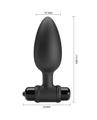 PRETTY LOVE VIBRA BUTT PLUG 2 PLUG ANAL 10 VIBRACIONES NEGRO