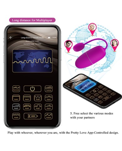 PRETTY LOVE NYMPH HUEVO VIBRADOR CONTROLADO POR APP VIOLETA PRETTY LOVE NYMPH HUEVO VIBRADOR CONTROLADO POR APP VIOLETA