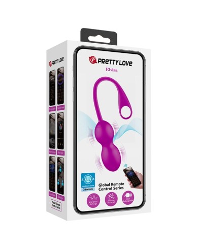 PRETTY LOVE ELVIRA BOLAS VIBRADORAS RECARGABLE MORADO PRETTY LOVE ELVIRA BOLAS VIBRADORAS RECARGABLE MORADO