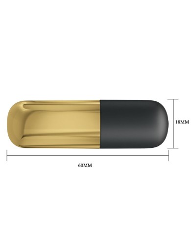 PRETTY LOVE BALA VIBRADOR RECARGABLE DORADO PRETTY LOVE BALA VIBRADOR RECARGABLE DORADO