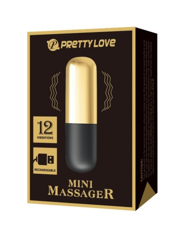 PRETTY LOVE BALA VIBRADOR RECARGABLE DORADO PRETTY LOVE BALA VIBRADOR RECARGABLE DORADO