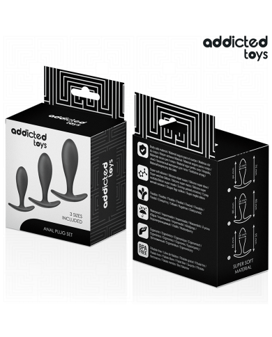 ADDICTED TOYS SET DE 3 PLUG ANAL SILICONA MODELO 2 ADDICTED TOYS SET DE 3 PLUG ANAL SILICONA MODELO 2